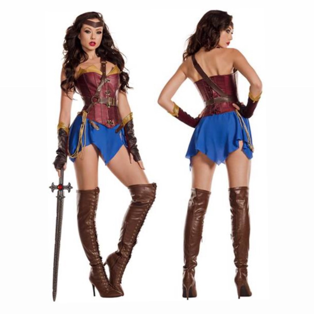 Sexy Glamazonian Wonder Warrior Woman Costume